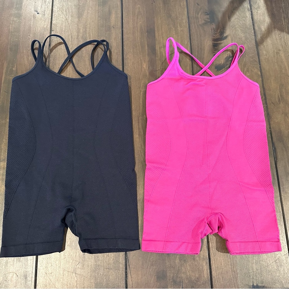 All in Motion 2 Girls Seamless Leotards XS 4/5